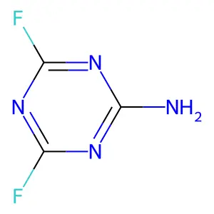 4,6-Difluoro-1,3,5-triazin-2-amine structure