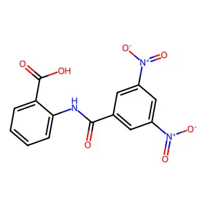 2-(3,5-Dinitrobenzamido)benzoic acid structure