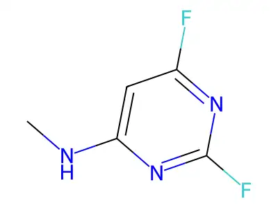 2,6-difluoro-N-methylpyrimidin-4-amine structure