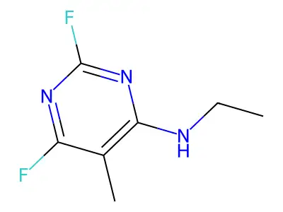 N-ethyl-2,6-difluoro-5-methylpyrimidin-4-amine structure