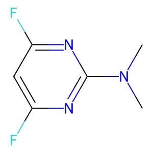 4,6-difluoro-N,N-dimethylpyrimidin-2-amine structure