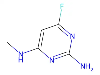 6-fluoro-4-N-methylpyrimidine-2,4-diamine structure