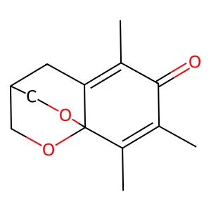 2,3,5-Trimethyl-10,11-dioxatricyclo[6.2.2.01,6]dodeca-2,5-dien-4-one structure