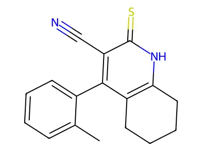 2-Thioxo-4-(o-tolyl)-1,2,5,6,7,8-hexahydroquinoline-3-carbonitrile structure