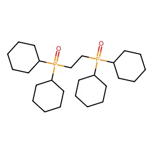 1,1'-(1,2-Ethanediyl)bis(1,1'-dicyclohexylphosphine oxide) structure