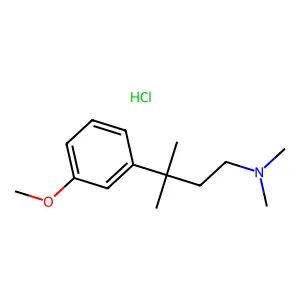 Butylamine, 3-(m-methoxyphenyl)-N,N,3-trimethyl-, hydrochloride structure