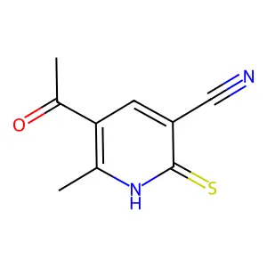 5-Acetyl-2-mercapto-6-methylnicotinonitrile structure