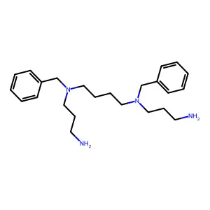 N,N'-bis(3-aminopropyl)-N,N'-dibenzylbutane-1,4-diamine structure