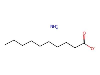 Decanoic acid, ammonium salt (1:1) structure