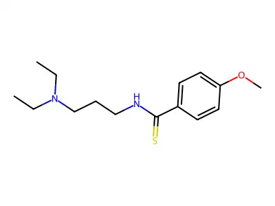 Benzamide, N-(3-diethylaminopropyl)-p-methoxythio- structure