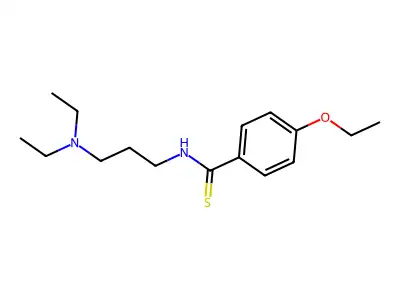 Benzamide, N-(3-diethylaminopropyl)-p-ethoxythio- structure