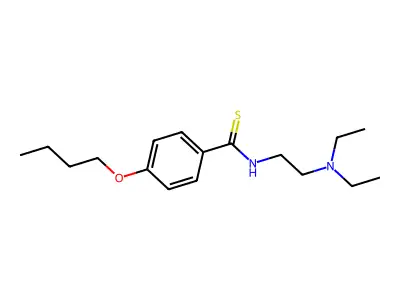 Benzamide, p-butoxy-N-(2-diethylaminoethyl)thio- structure
