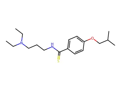 Benzamide, N-(3-diethylaminopropyl)-p-isobutoxythio- structure