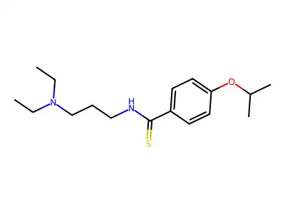 Benzamide, N-(3-diethylaminopropyl)-p-isopropoxythio- structure