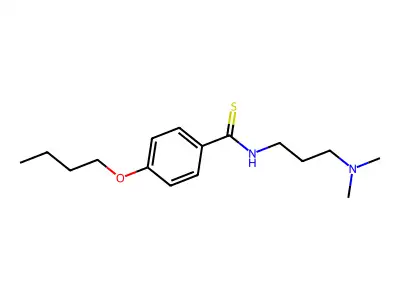 Benzamide, p-butoxy-N-(3-dimethylaminopropyl)thio- structure