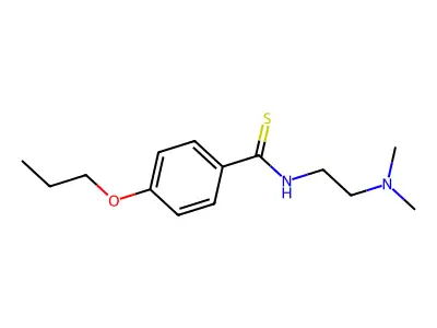 Benzamide, N-(2-dimethylaminoethyl)-p-propoxythio- structure