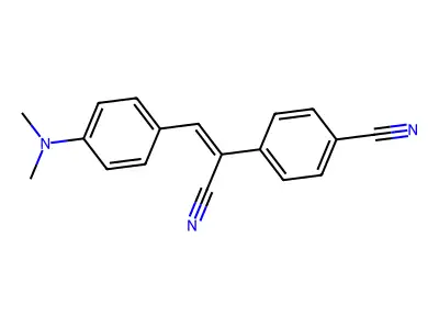 4-{1-Cyano-2-[4-(dimethylamino)phenyl]ethenyl}benzonitrile structure