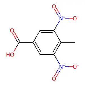 3,5-二硝基对甲苯甲酸 structure
