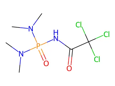 N-[bis(dimethylamino)phosphoryl]-2,2,2-trichloroacetamide structure