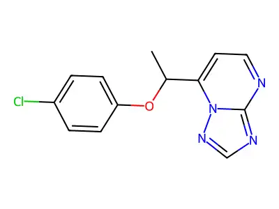 (R)-7-[1-(4-chlorophenoxy)ethyl]-1,2,4-triazolo[1,5-a]pyrimidine structure