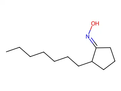 N-(2-heptylcyclopentylidene)hydroxylamine structure