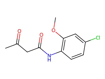 N-(4-chloro-2-methoxyphenyl)-3-oxobutanamide structure