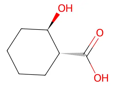 rac-(1R,2R)-2-hydroxycyclohexane-1-carboxylic acid structure