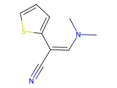 (2Z)-3-(dimethylamino)-2-(thiophen-2-yl)prop-2-enenitrile structure