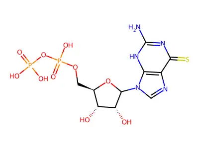6-Thioguanosine 5'-diphosphate structure