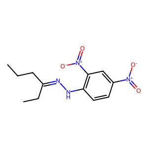 1-(2,4-Dinitrophenyl)-2-(hexan-3-ylidene)hydrazine structure