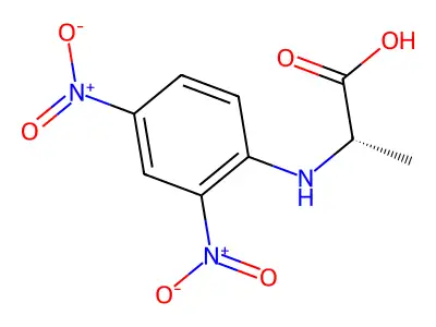 (2R)-2-(2,4-二硝基苯氨基)丙酸 structure