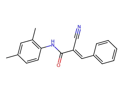 2-Cyano-N-(2,4-dimethylphenyl)-3-phenylacrylamide structure