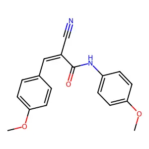 (Z)-2-cyano-N,3-bis(4-methoxyphenyl)prop-2-enamide structure