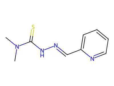 2-Pyridinecarboxaldehyde-4,4-dimethylthiosemicarbazone structure