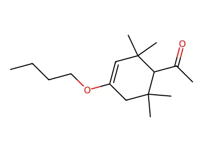 1-(4-丁氧基-2,2,6,6-四甲基-3-环己烯-1-基)乙酮 structure