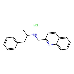 Quinoline, 2-(((alpha-methylphenethyl)amino)methyl)-, hydrochloride structure