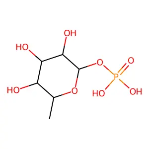L-Galactopyranose, 6-deoxy-, 1-(dihydrogen phosphate) structure