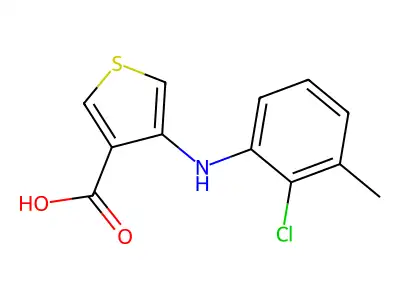 4-(N-(2-Chloro-3-methylphenyl)amino)thiophene-3-carboxylic acid structure
