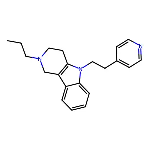 1H-Pyrido(4,3-b)indole, 2,3,4,5-tetrahydro-2-propyl-5-(2-(4-pyridyl)ethyl)- structure