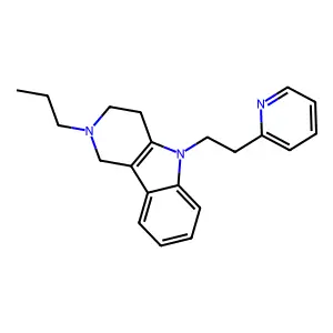 1H-Pyrido(4,3-b)indole, 2,3,4,5-tetrahydro-2-propyl-5-(2-(2-pyridyl)ethyl)- structure