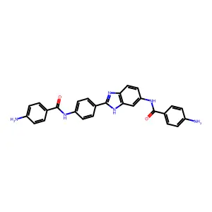 4-amino-N-[4-[6-[(4-aminobenzoyl)amino]-1H-benzimidazol-2-yl]phenyl]benzamide structure
