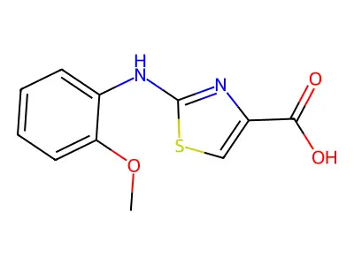 2-(2-Methoxy-phenylamino)-thiazole-4-carboxylic acid structure