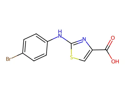 2-(4-Bromoanilino)-1,3-thiazole-4-carboxylic acid structure