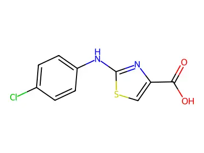 2-(4-Chloroanilino)-1,3-thiazole-4-carboxylic acid structure