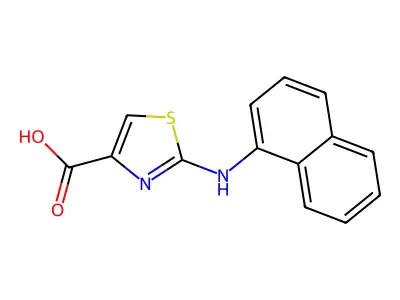 2-(Naphthalen-1-ylamino)thiazole-4-carboxylic acid structure