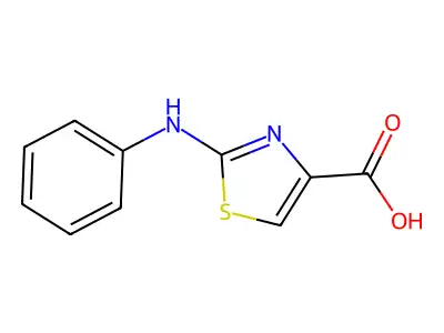 2-Anilino-1,3-thiazole-4-carboxylic acid structure