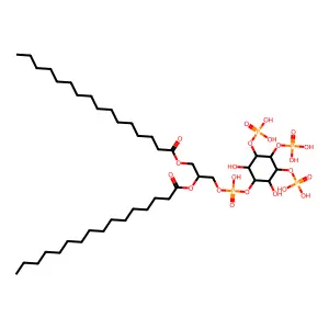 1,2-dihexadecanoyl-sn-glycero-3-phospho-(1D-myo-inositol-3,4,5-trisphosphate) structure