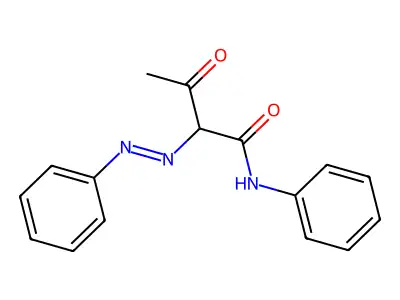 Butanamide, 3-oxo-N-phenyl-2-(phenylazo)- structure