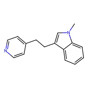 1-Methyl-3-[2-(4-pyridyl)ethyl]-1H-indole structure