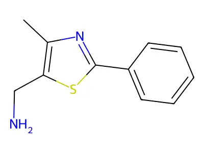 (4-Methyl-2-phenyl-1,3-thiazol-5-yl)methanamine structure